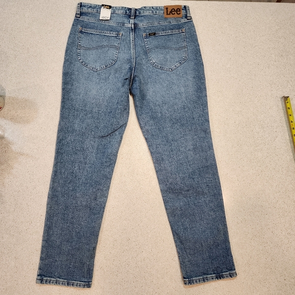 Women's Lee Legendary Mid-Rise Mom Jeans 14 Medium 90s Taper Retro Nwt - Picture 6 of 15